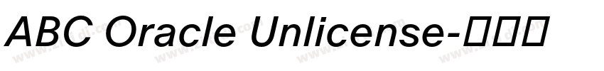 ABC Oracle Unlicense字体转换